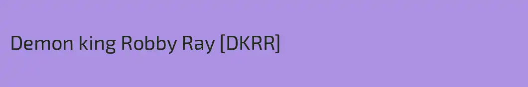 Demon king Robby Ray [DKRR]